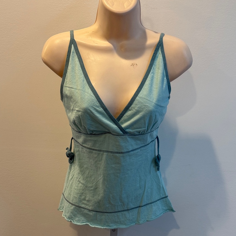 Vintage Forever 21 Cotton Camisole Top Light Blue Size M  Spaghetti Straps